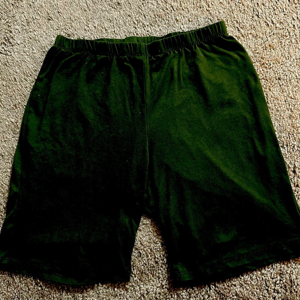Green biker shorts